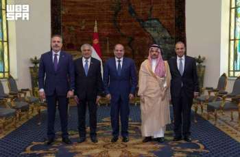الرئيس المصري يستقبل سمو وزير الخارجية ووزراء خارجية المجموعة الرباعية
