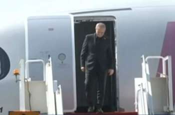 Iran President Dr Masoud Pezeshkian lands in Islamabad for a day-long official visit