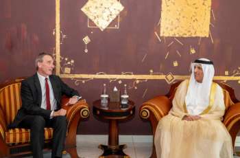Saud bin Saqr receives outgoing Ambassador of the Netherlands