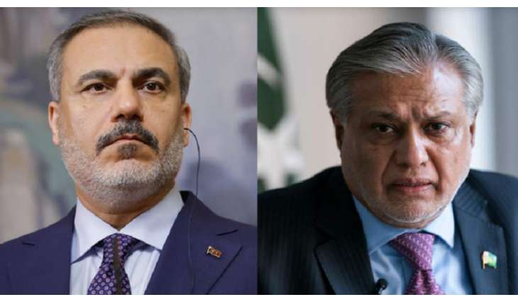 وزیر الخارجیة اسحاق دار یبحث مع نظیرہ الترکي آخر التطورات الاقلیمیة
