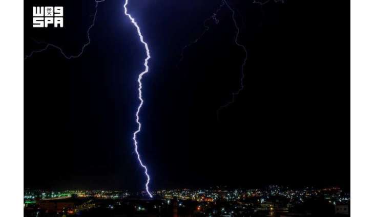 Thunderstorms and Heavy Rainfall Drench Al-Aqiq Governorate in Al-Baha Region