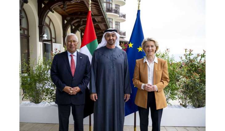 UAE President meets Presidents of European Council and European Commission on sidelines of G7 Summit in France