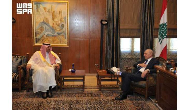 Lebanese Parliament Speaker Receives Saudi Ambassador to Lebanon