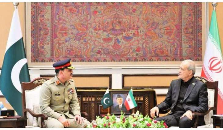 Iranian President meets Field Marshal Asim Munir, discusses regional peace, bilateral ties