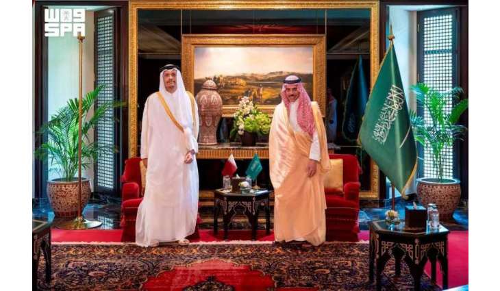 Minister of Foreign Affairs Meets with the Prime Minister and Foreign Minister of Qatar