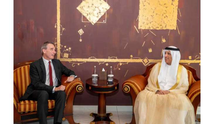Saud bin Saqr receives outgoing Ambassador of the Netherlands