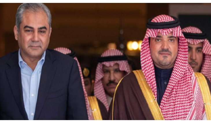 وزیر الداخلیة محسن نقوي یجتمع مع نظیرہ السعودي خلال زیارة بلادہ