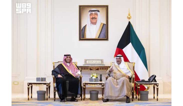 ولي عهد دولة الكويت يستقبل الأمير تركي بن محمد بن فهد