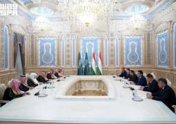 رئيس مجلس الشورى يلتقي رئيس المجلس الوطني للمجلس الأعلى بجمهورية طاجيكستان ويعقدان جلسة مباحثات رسمية بالعاصمة دوشنبيه