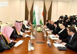 رئيس مجلس الشورى يعقد جلسة مباحثات رسمية مع رئيس مجلس النواب الطاجيكي في دوشنبه