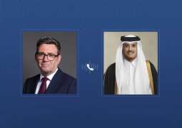 Emir of Qatar receives telephone call from UK Prime Minister