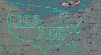 Pilot draws giant 'USA 250' in Ohio sky to celebrate America's 250th anniversary