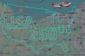 Pilot draws giant 'USA 250' in Ohio sky to celebrate America's 250th anniversary