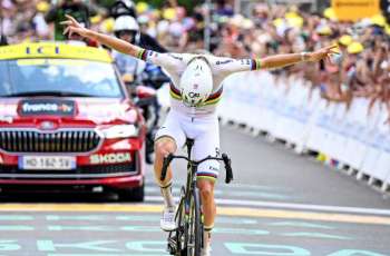 UAE Team Emirates XRG's Pogačar conquers Pyrenees to take stage win, Tour de France lead