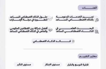 فتح باب الترشح لجائزة الإمارات للذكاء الاصطناعي في دورتها الثالثة بخمس فئات جديدة