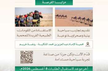 هيئة تطوير محمية الإمام عبدالعزيز بن محمد الملكية تتيح فرصًا تشغيلية في مجال السياحة البيئية المستدامة