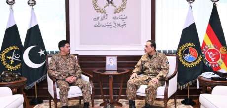 General Syed Aamer Raza calls on Field Marshal Syed Asim Munir after assuming charge of Commander National Strategic Command