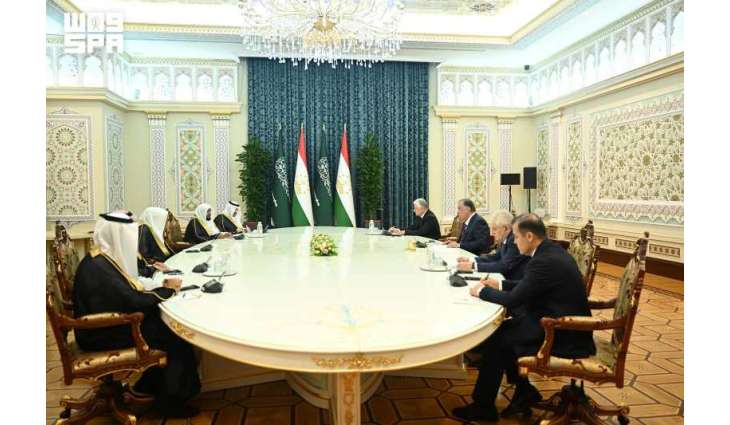 رئيس طاجيكستان يستقبل رئيس مجلس الشورى