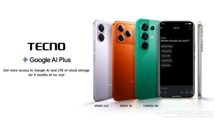 TECNO Pakistan Users Can Now Get 3 Months of Google AI Plus at No Cost on Eligible Devices