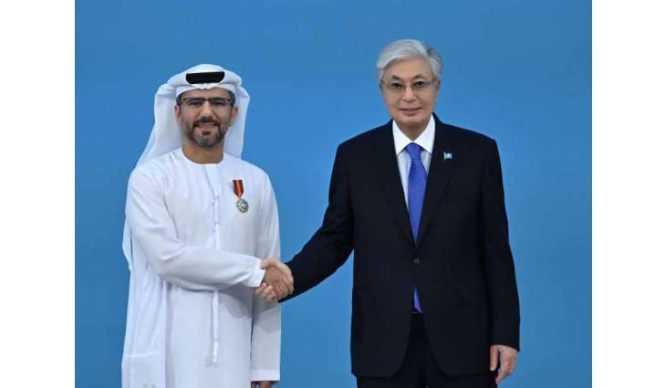 رئيس كازاخستان يمنح وسام الصداقة لمحمد جمعة الشامسي العضو المنتدب والرئيس التنفيذي لمجموعة موانئ أبوظبي