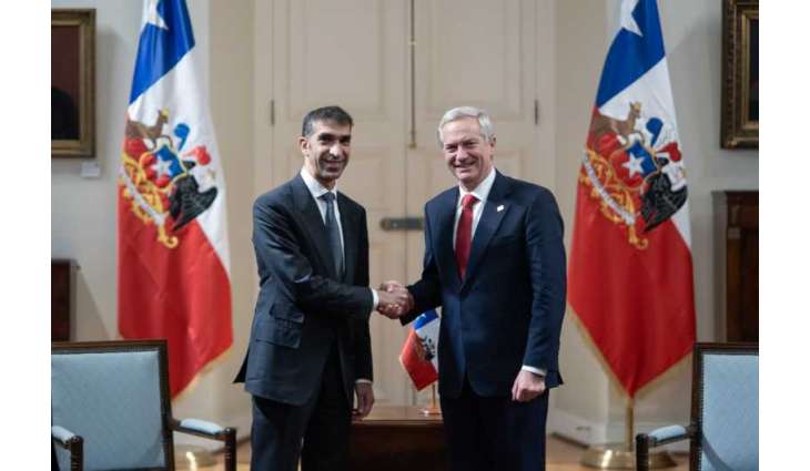 Chilean President receives Al Zeyoudi, stresses importance of advancing trade, investment relations with UAE