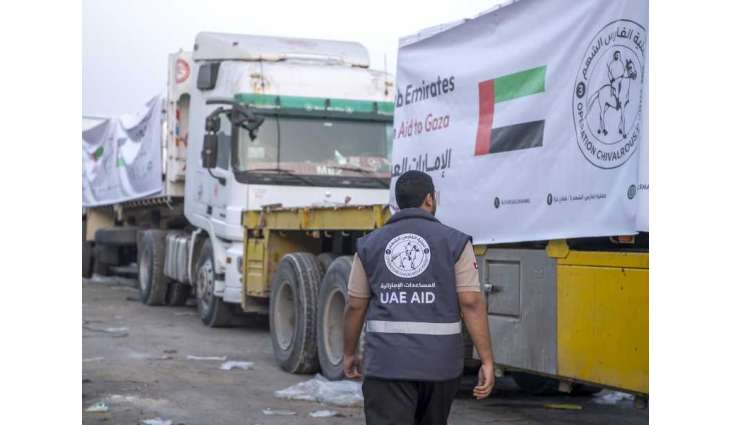 Four UAE aid convoys enter Gaza carrying 416 tonnes of relief supplies
