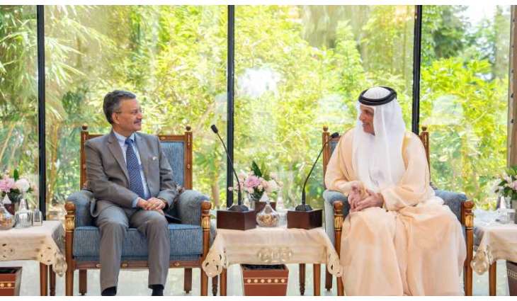 Saud bin Saqr receives Indian Ambassador to UAE