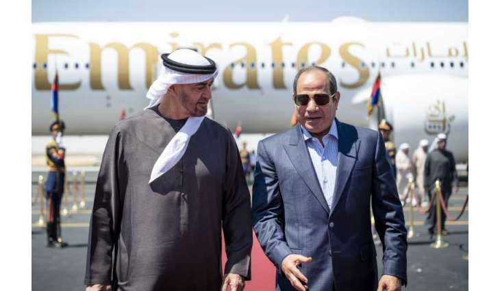 UAE President arrives in El Alamein on fraternal visit and holds talks with Egyptian President