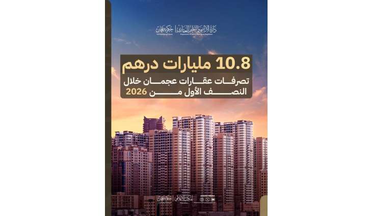 10.8 مليار درهم تصرفات عقارات عجمان خلال النصف الأول من 2026