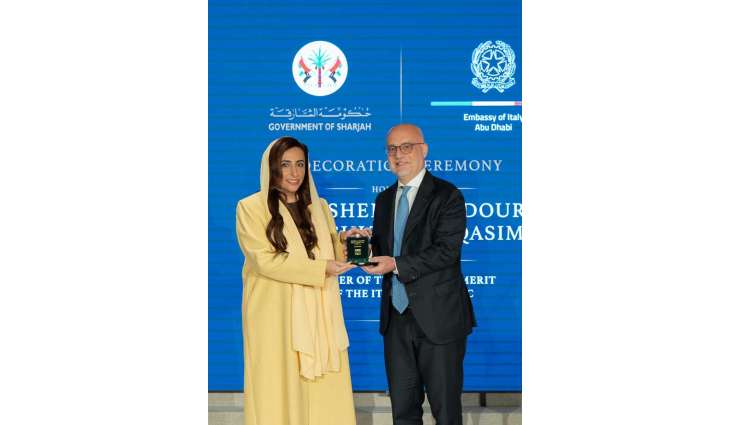 Italian President confers Officer Merit Rank on Bodour Al Qasimi