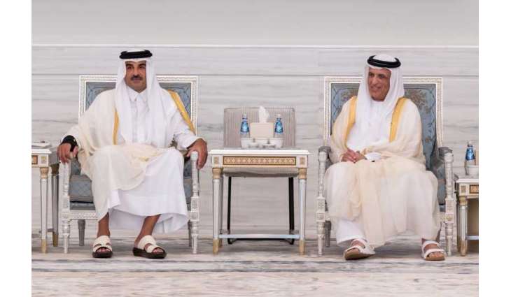 حاكم رأس الخيمة يعزّي أمير قطر في وفاة حمد بن خليفة آل ثاني