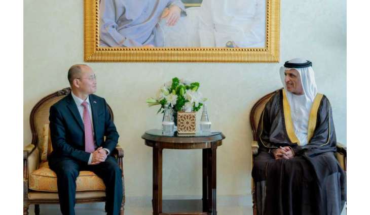 Saud bin Saqr receives Chinese Ambassador to UAE