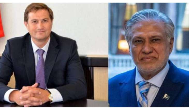 وزیر الخارجیة اسحاق دار یجتمع مع نظیرہ البیلاروسي علی ھامش اجتماع منظمة شنغھاي للتعاون
