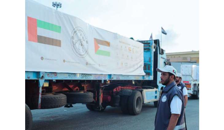 Five UAE aid convoys,  carrying 938 tonnes of humanitarian assistance, enter Gaza Strip