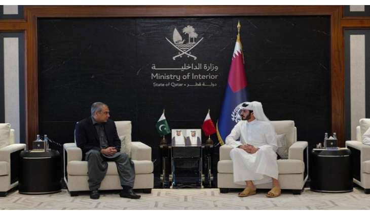 وزیر الداخلیة محسن نقوي یبحث مع نظیرہ القطري تعزیز التعاون الأمني بین البلدین